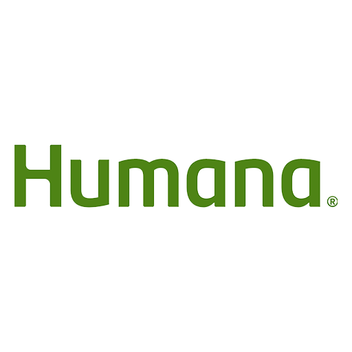 The image shows the Humana logo, featuring the word "Humana" in green, rounded letters on a white background.